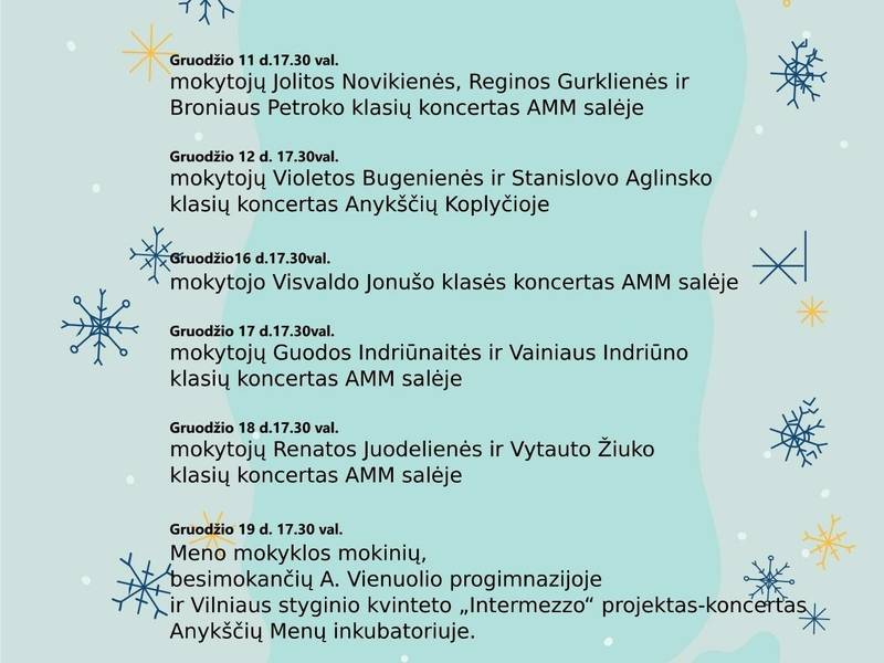 We invite you to the Christmas concerts of the art school students 